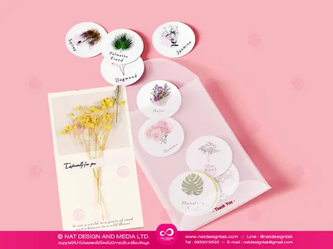 ซองพลาสติกใส บรรจุภัณฑ์ใส่การ์ด สติกเกอร์ ของที่ระลึก พิมพ์โลโก้ได้