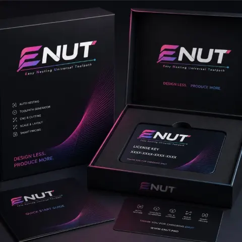 ENUT โปรแกรมเรียงอักษรอัตโนมัติ ทำไฟล์ CNC และคัตสติ๊กเกอร์
