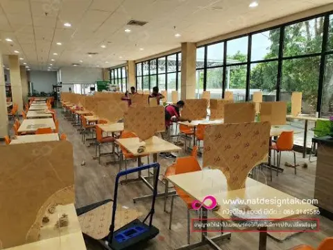 ฉากกั้นโต๊ะอาหาร โรงอาหาร ร้านอาหาร (Table Partition Canteen)