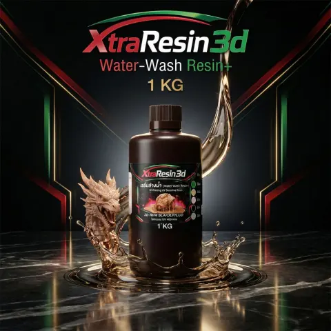 Xtra Resin 3D เรซิ่นล้างน้ำ 1 กก. สำหรับเครื่องพิมพ์ 3D SLA/DLP/LCD