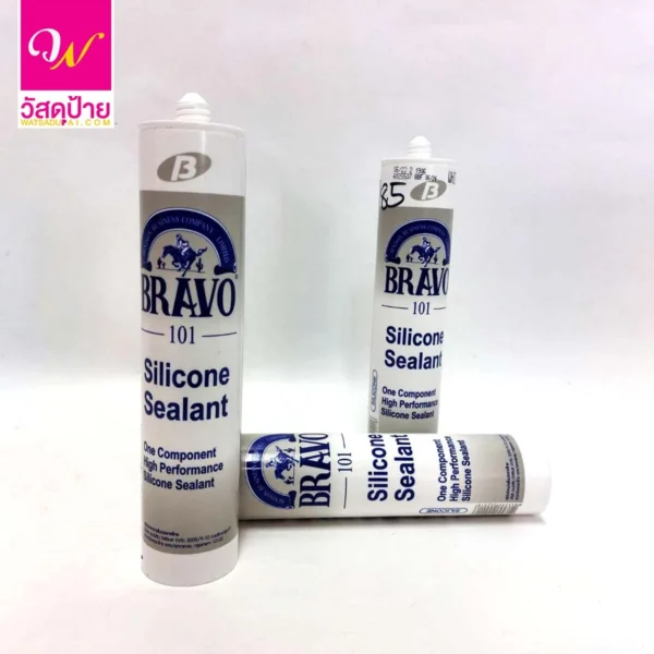 Bravo 101 Silicone Sealant กาวซิลิโคน ยึดติดแน่น ติดทน ติดนาน