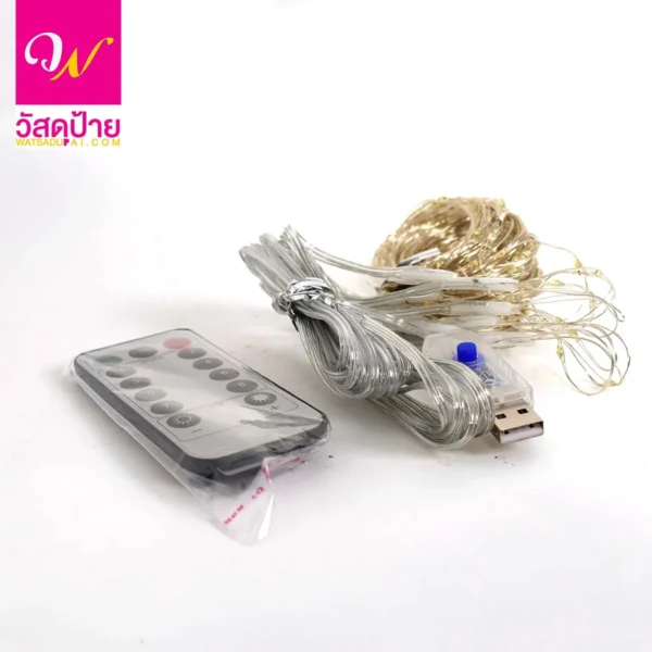 LED Curtain Lights with Hook USB ม่านไฟ LED ควบคุมด้วยรีโมท