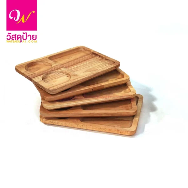 ถาดไม้ยางพาราประสาน โดยชิ้นงานเป็นขุดหลุม เซาะร่องตามต้องการ แข็งแรง ทนทาน น้ำหนักเบา